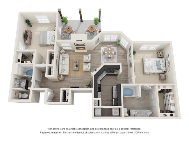 2 Beds • 2 Bath 2532 floor plan