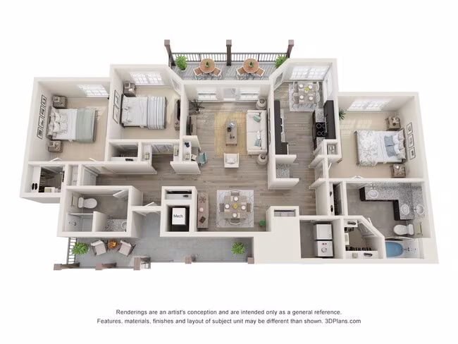 3 Beds • 2 Bath 0916 floor plan