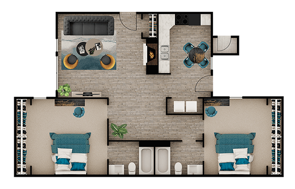 Unit 1104 2104 floor plan