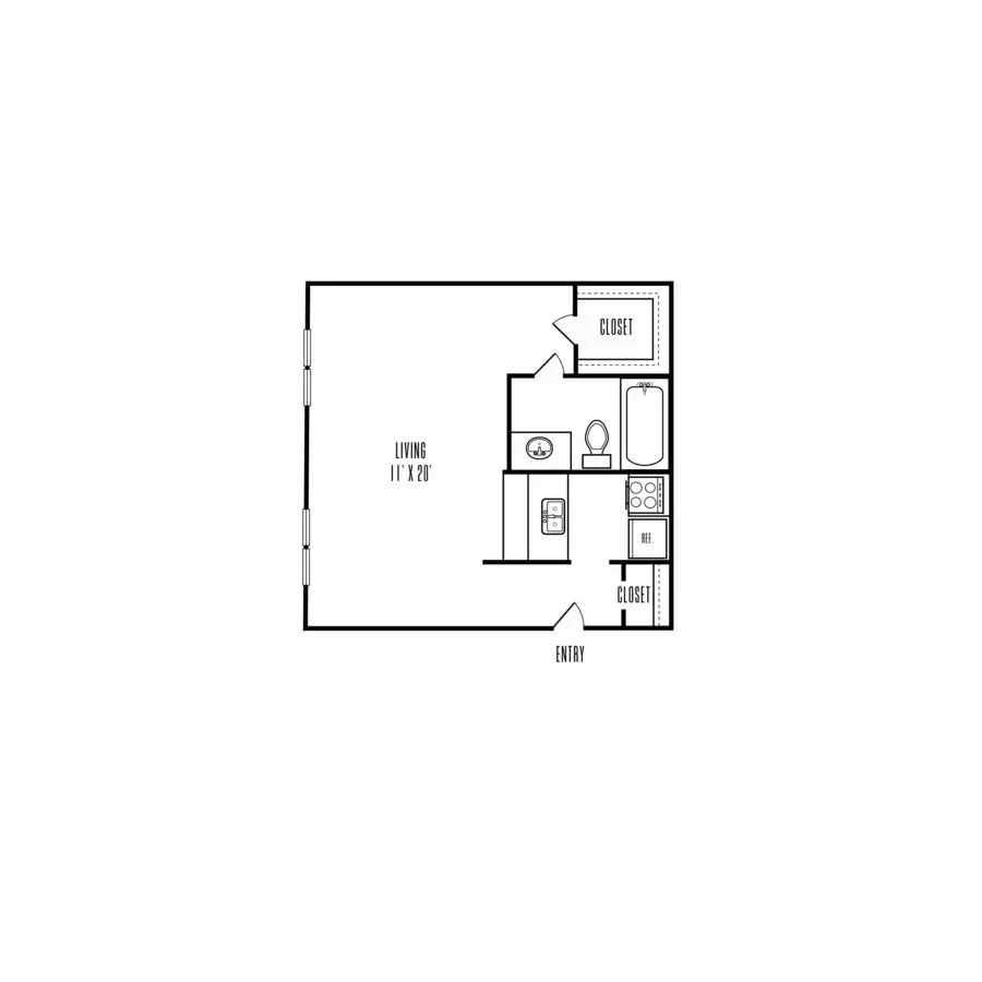 E1 Renovated 1136 floor plan