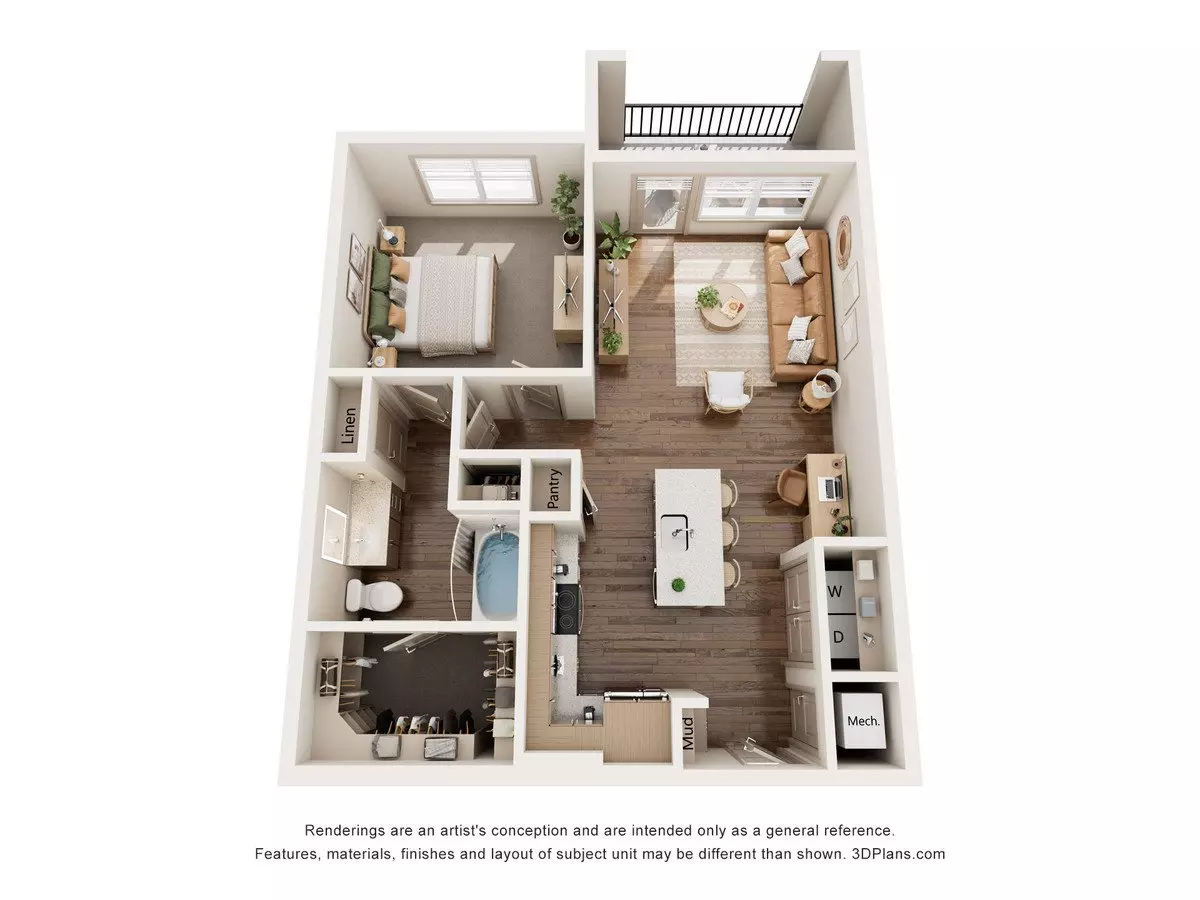 1 Bed • 1 Bath 2339 floor plan