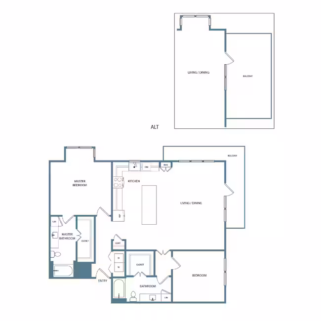 Unit 1060 2107 floor plan