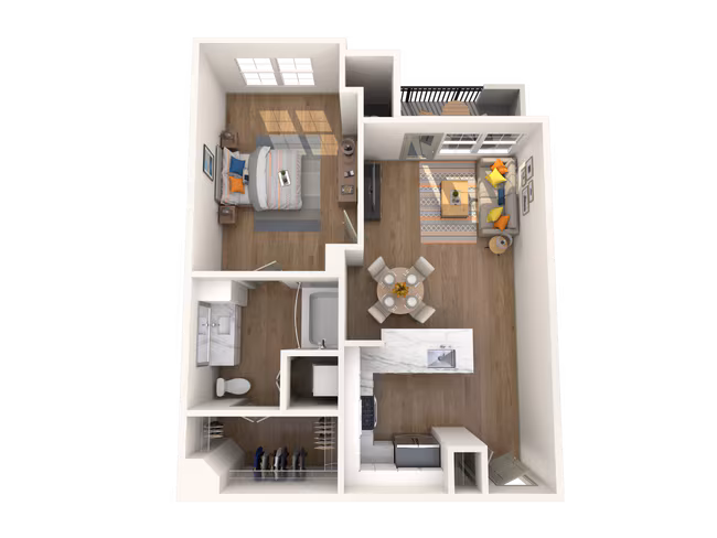 1 Bed • 1 Bath 4509 floor plan