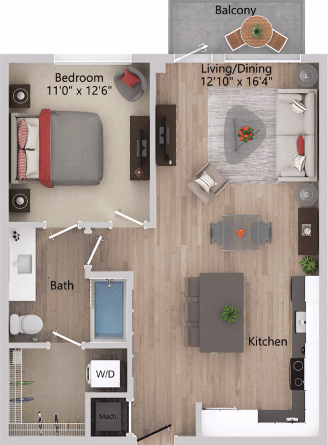 Unit 1-368 1-422 floor plan