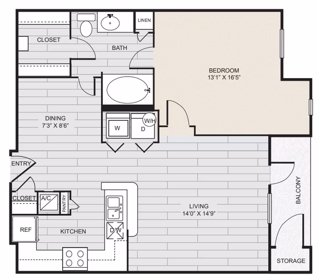 Unit 307C-LL 307C-LL floor plan