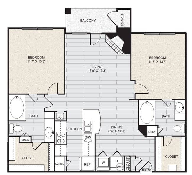 Unit 302C-LL 371C-LL floor plan