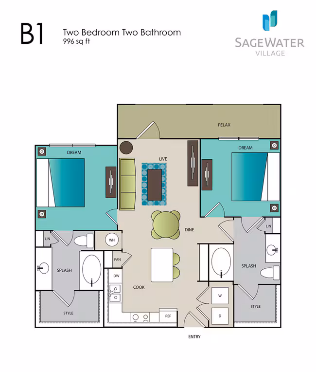 Unit 5202 6309 floor plan