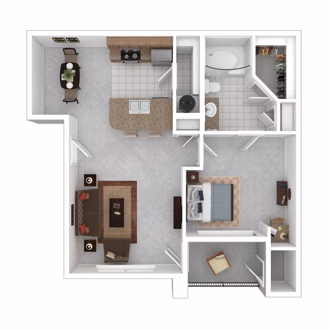 1 Bed • 1 Bath 735 floor plan