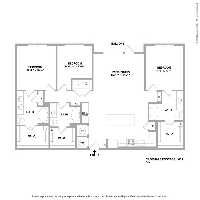 3 Beds • 3 Bath 209 floor plan