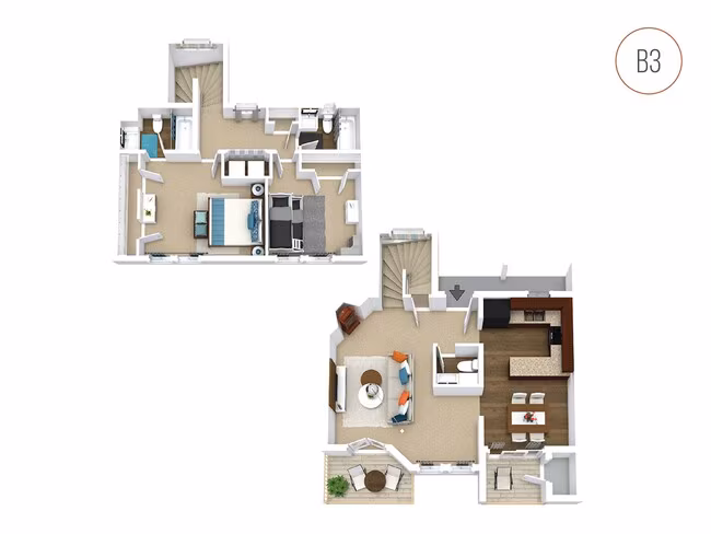 2 Beds • 1 Bath 1914 floor plan