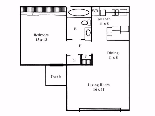 A1 23F floor plan