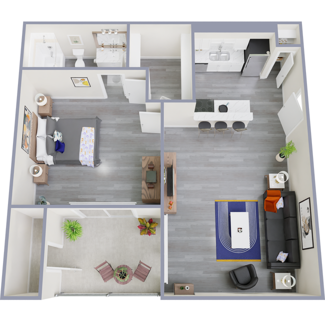 1 Bed • 1 Bath 102 floor plan