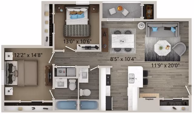 B2 4-412 floor plan