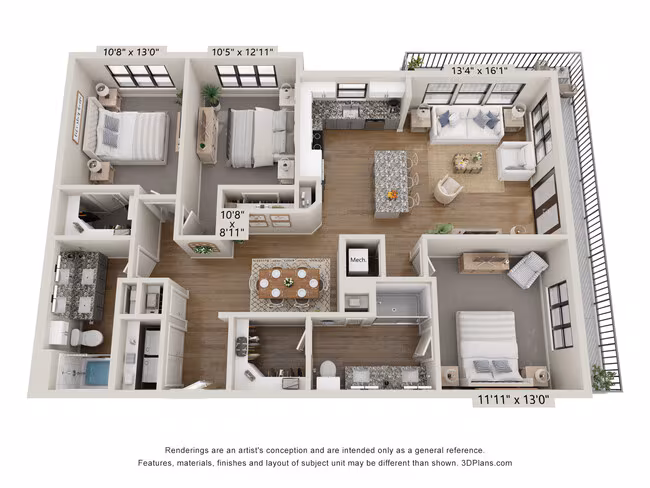 Unit 3416 3416 floor plan