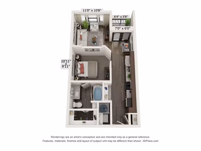 Unit 1110 1110 floor plan