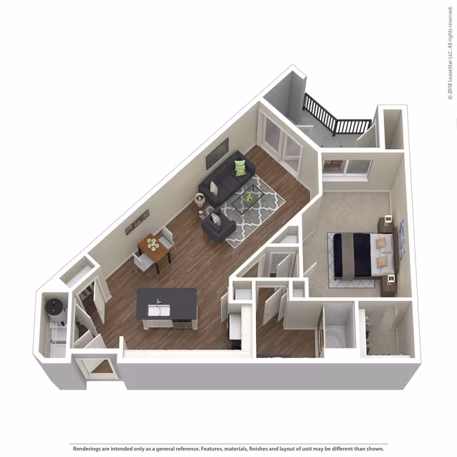 1 Bed • 1 Bath 1315 floor plan