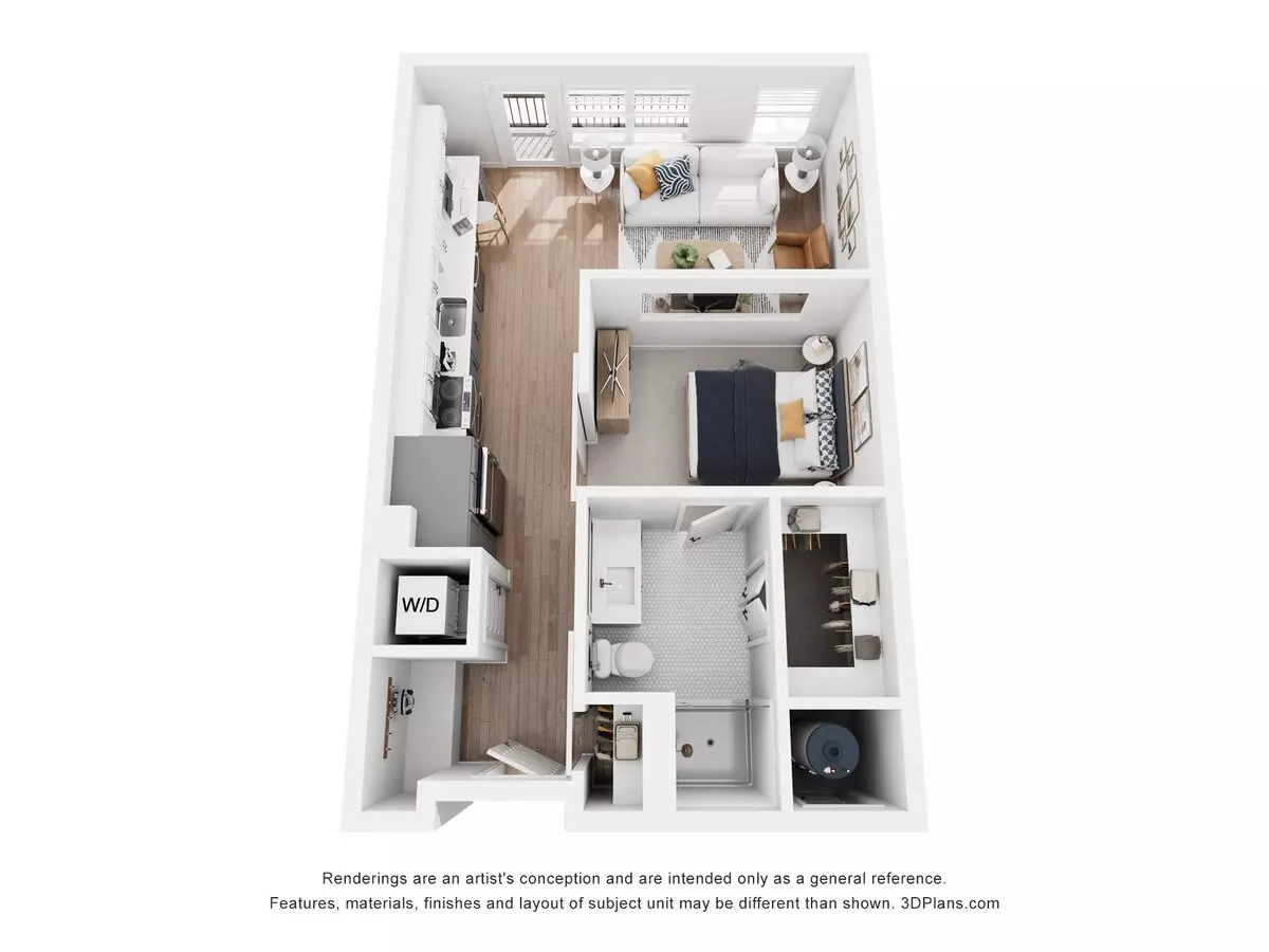 1 Bed • 1 Bath 2359 floor plan