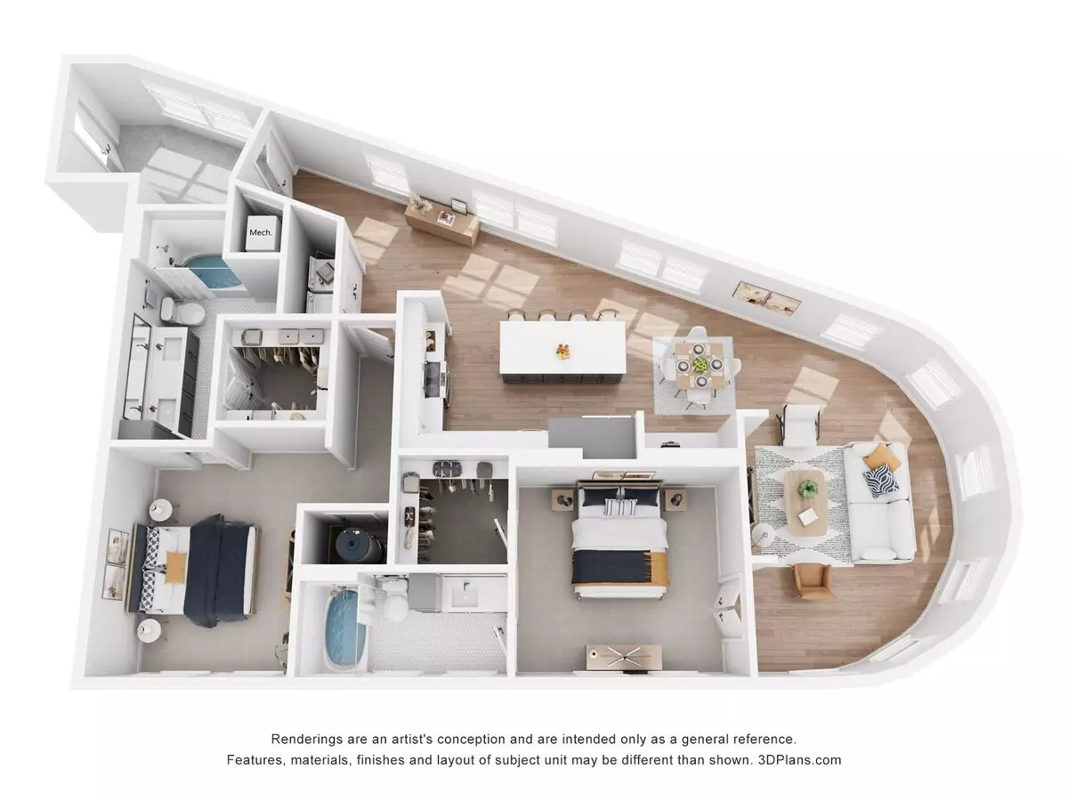 2 Beds • 2 Bath 2531 floor plan