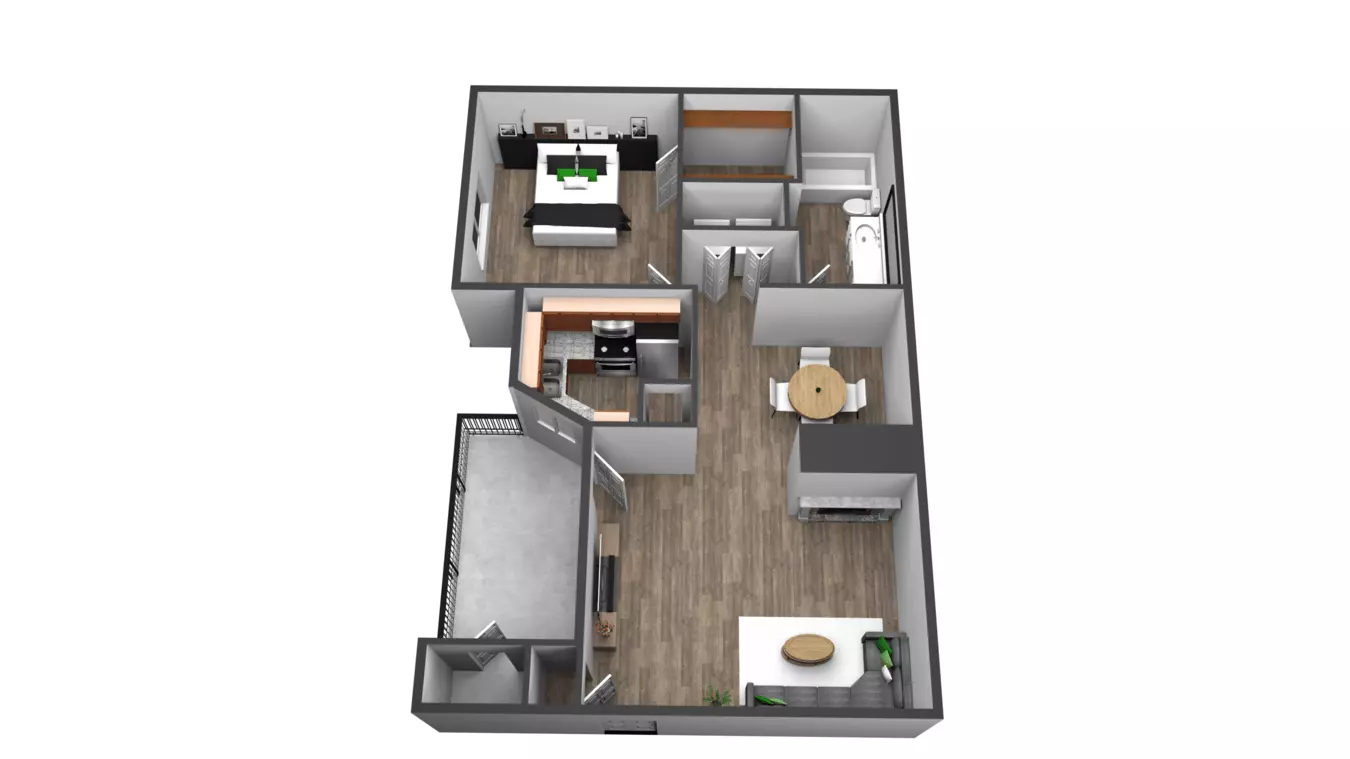 1 Bedroom 1 Bathroom - A1 1213 floor plan