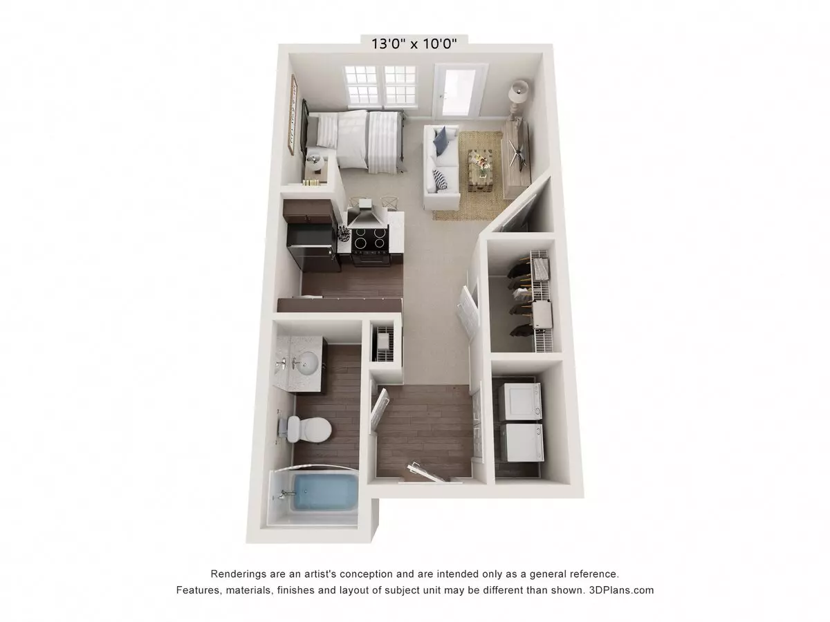 Studio • 1 Bath 111 floor plan