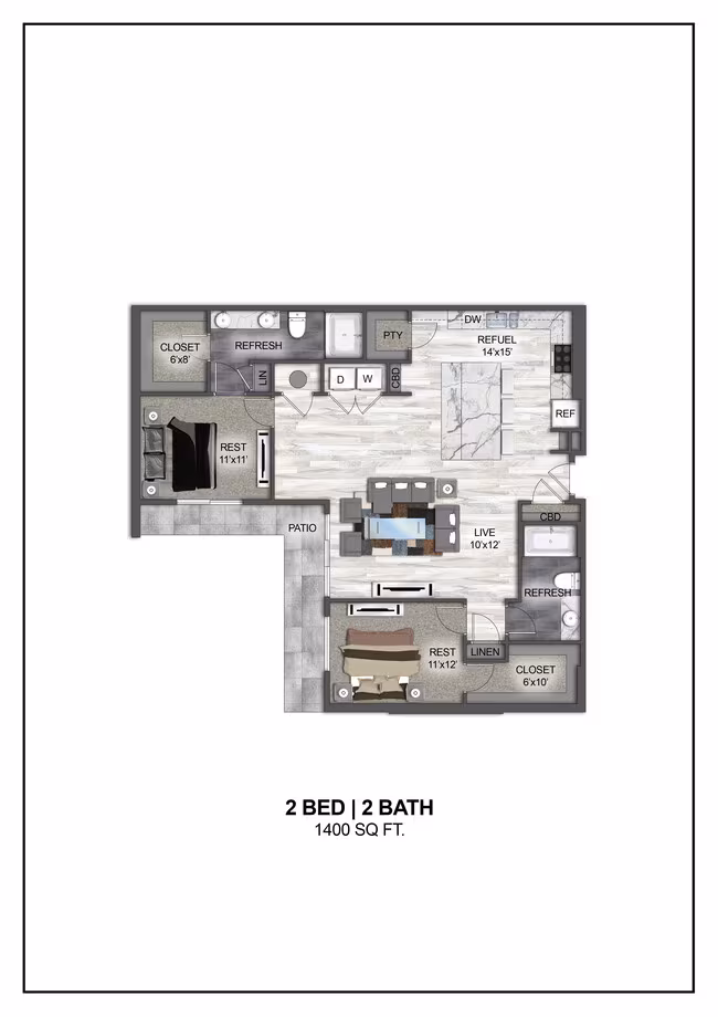 Unit 1332 1332 floor plan