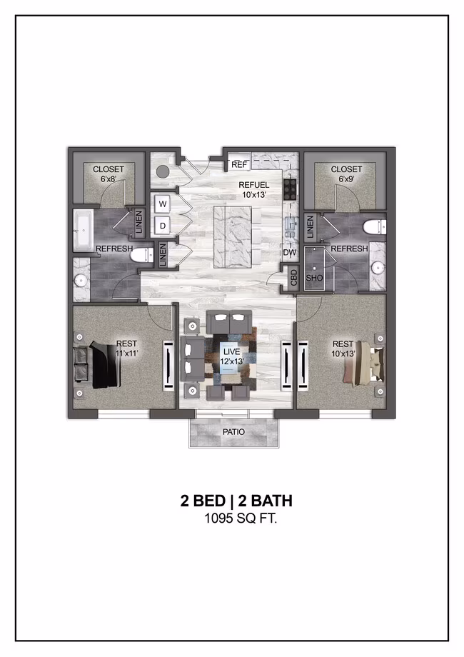 Unit 1319 1319 floor plan