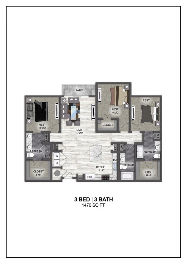 Unit 1341 1341 floor plan