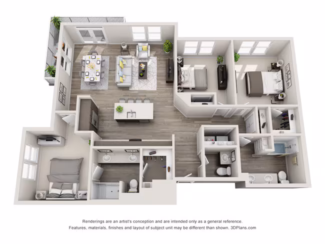 3 Beds • 2 Bath 1309 floor plan