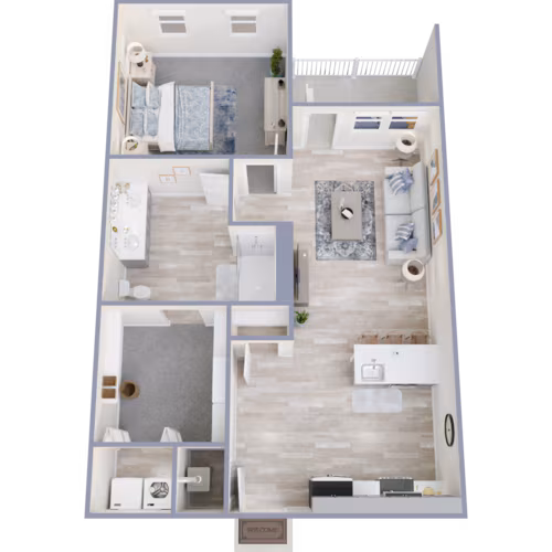 1 Bed • 1 Bath 1127 floor plan