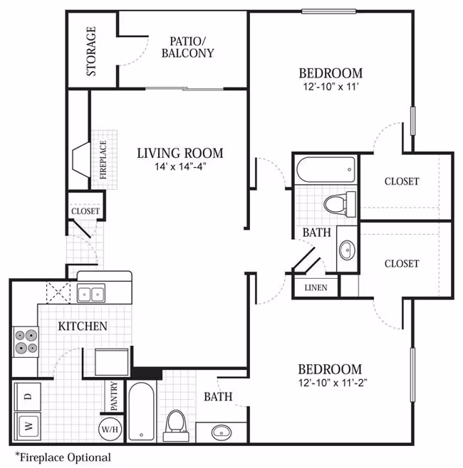 Unit 1424 1424 floor plan