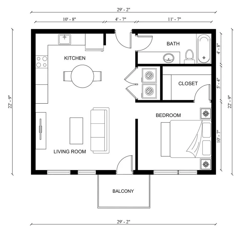 1 Bed • 1 Bath 303 floor plan