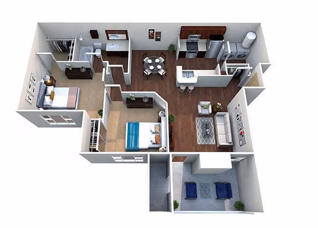 B 727 floor plan