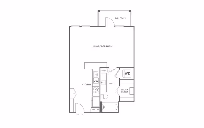 Studio • 1 Bath 2329 floor plan