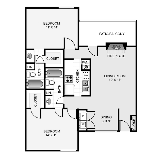 2.2B 1805 floor plan