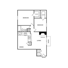 2 Beds • 1 Bath 1127 floor plan
