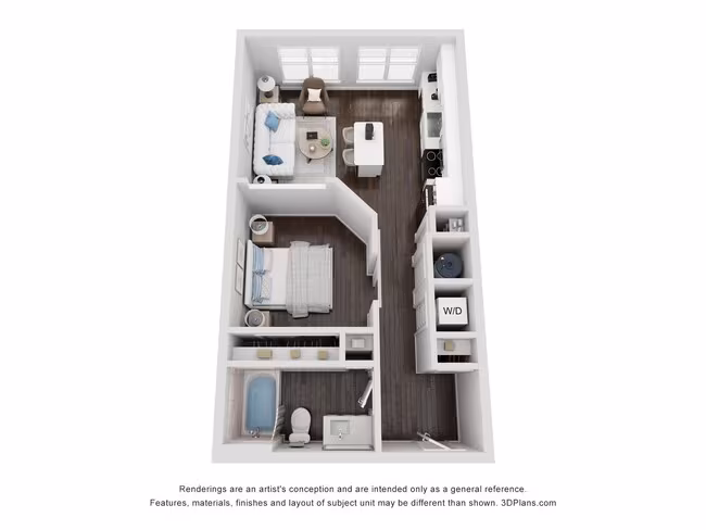 1 Bed • 1 Bath 503 floor plan