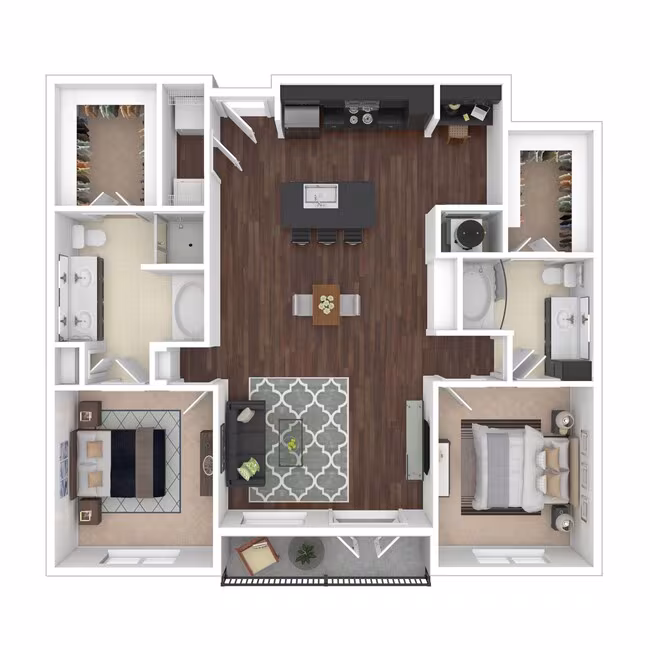 Unit 3144 2144 floor plan