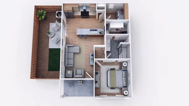 1 Bed • 1 Bath 103 floor plan