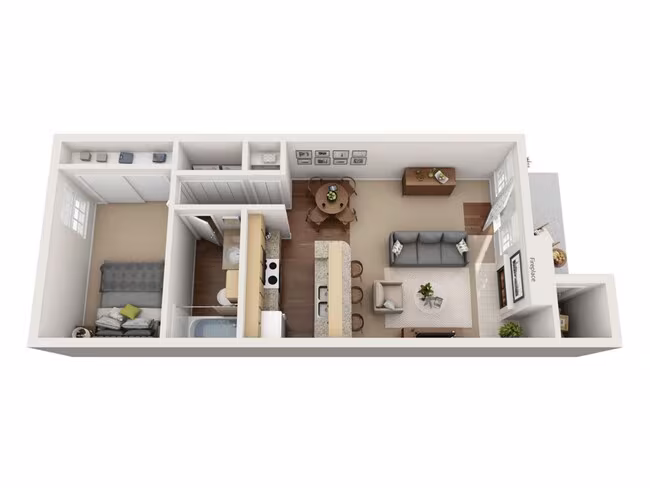 1 Bed • 1 Bath 112 floor plan