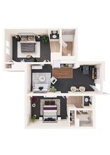 2 Beds • 2 Bath 520 floor plan