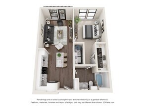 1 Bed • 1 Bath 245 floor plan