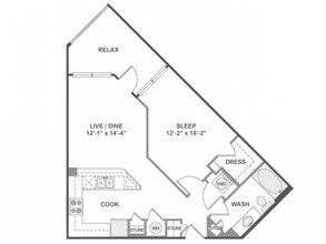 1 Bed • 1 Bath floor plan