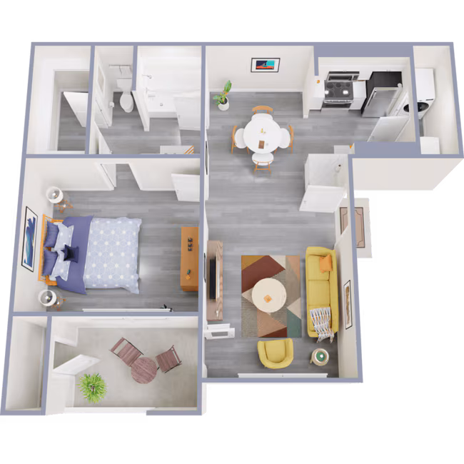 1 Bed • 1 Bath 1911 floor plan