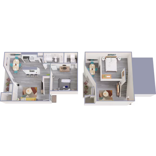 2 Beds • 1 Bath 2024 floor plan