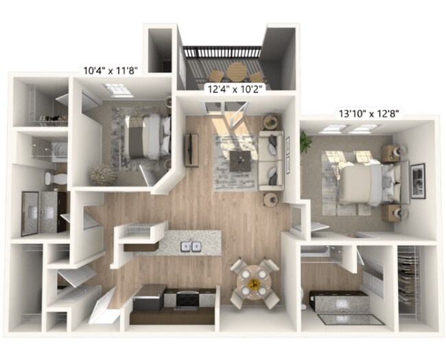 2 Beds • 2 Bath 3314 floor plan