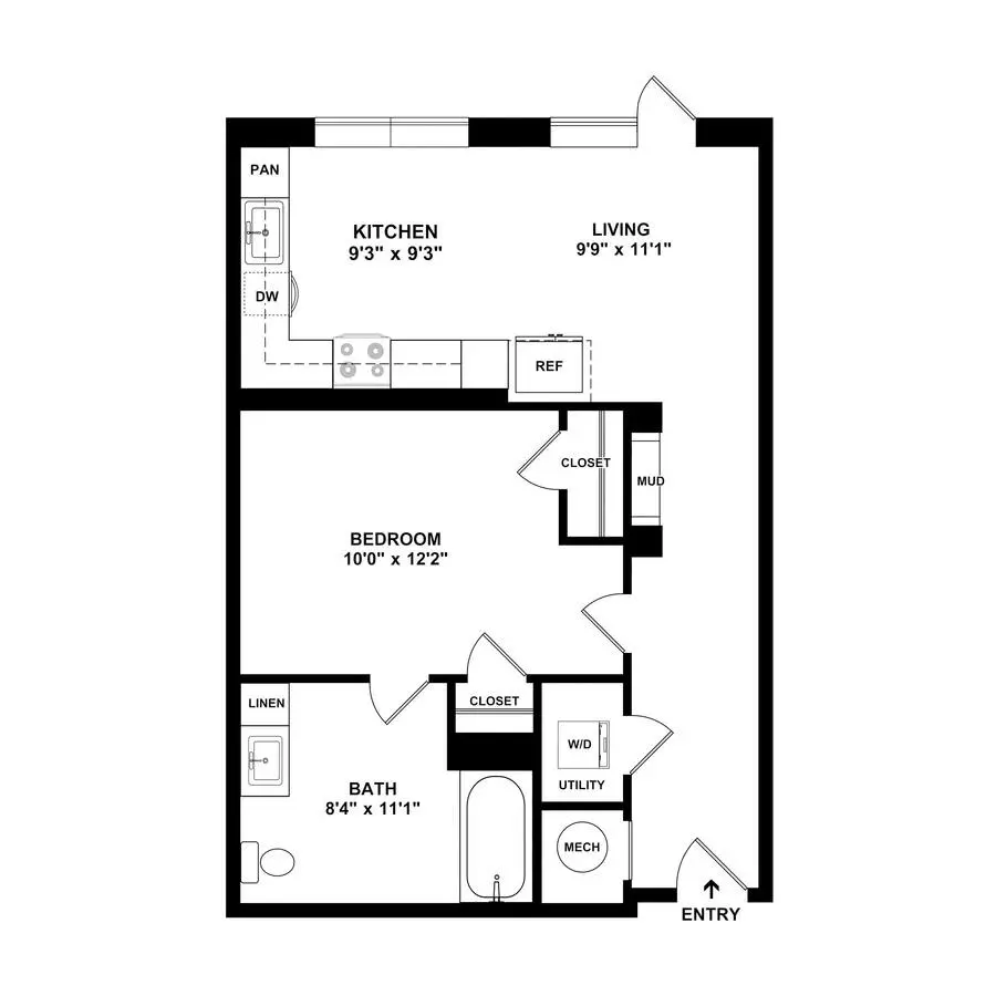 Studio • 1 Bath 3132 floor plan
