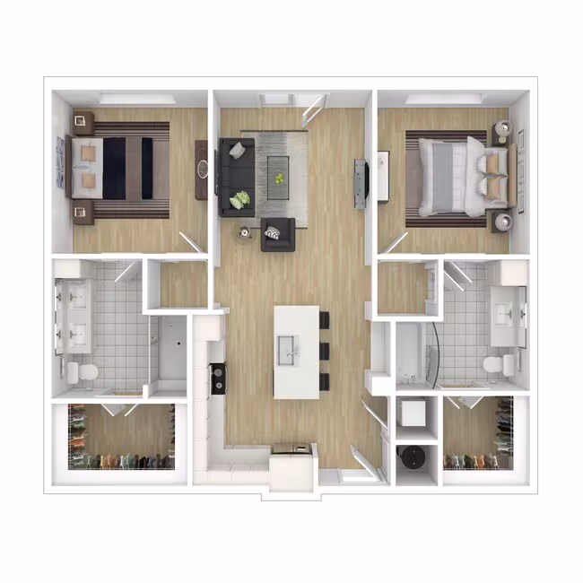 2 Beds • 2 Bath 3173 floor plan