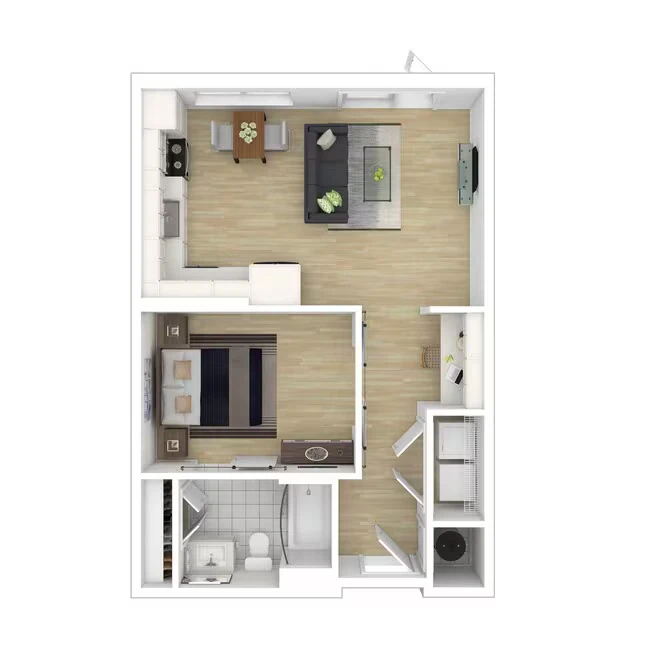 Studio • 1 Bath 2120 floor plan