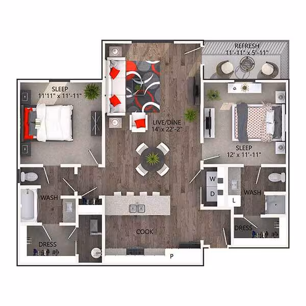 Unit 4309 4309 floor plan