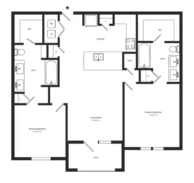 Unit 1107 2106 floor plan